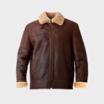 Men Brown Aviator Shearling Jacket
